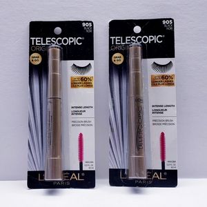 Loreal Paris Mascara Telescopic Original Grab & Go, 905 Black. 0.27 oz(2 pack)